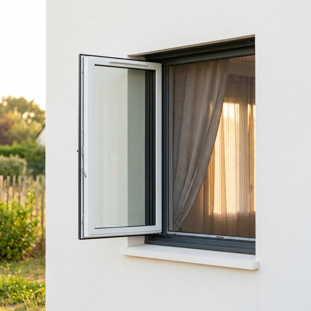 Moustiquaire enroulable aluminium sur mesure posée en Alsace du Nord