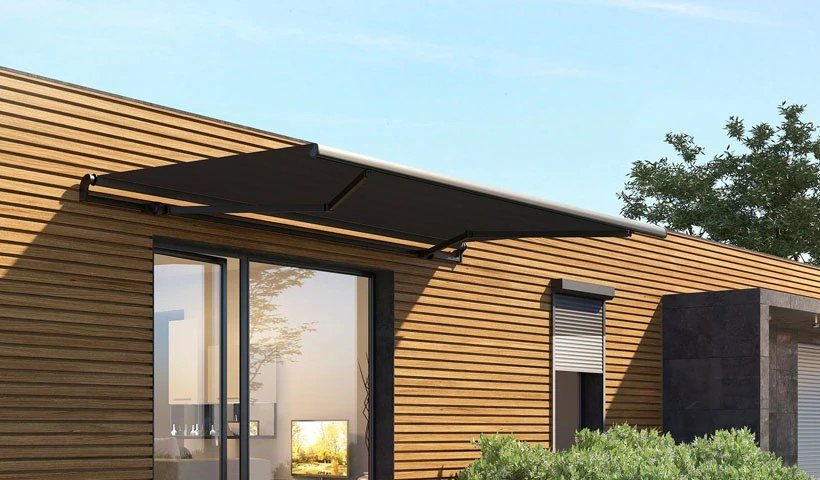 Store banne sur mesure terrasse — installateur Wœrth Alsace du Nord